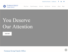 Tablet Screenshot of fairmangroup.com